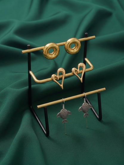 Set Of 3 Multi-Design Earrings Combo Pack