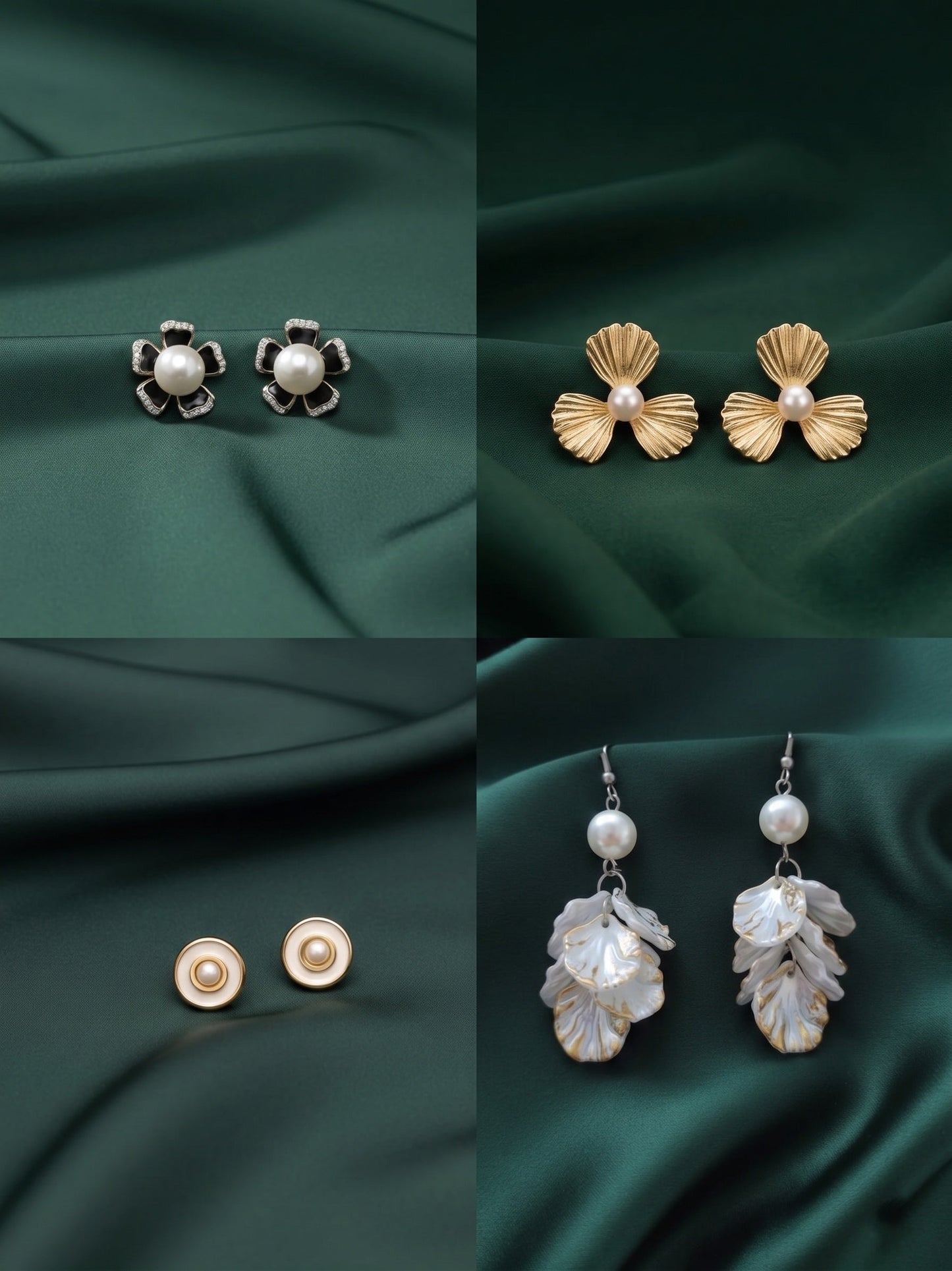 Set Of 4 Multi-Design Earrings Combo Pack