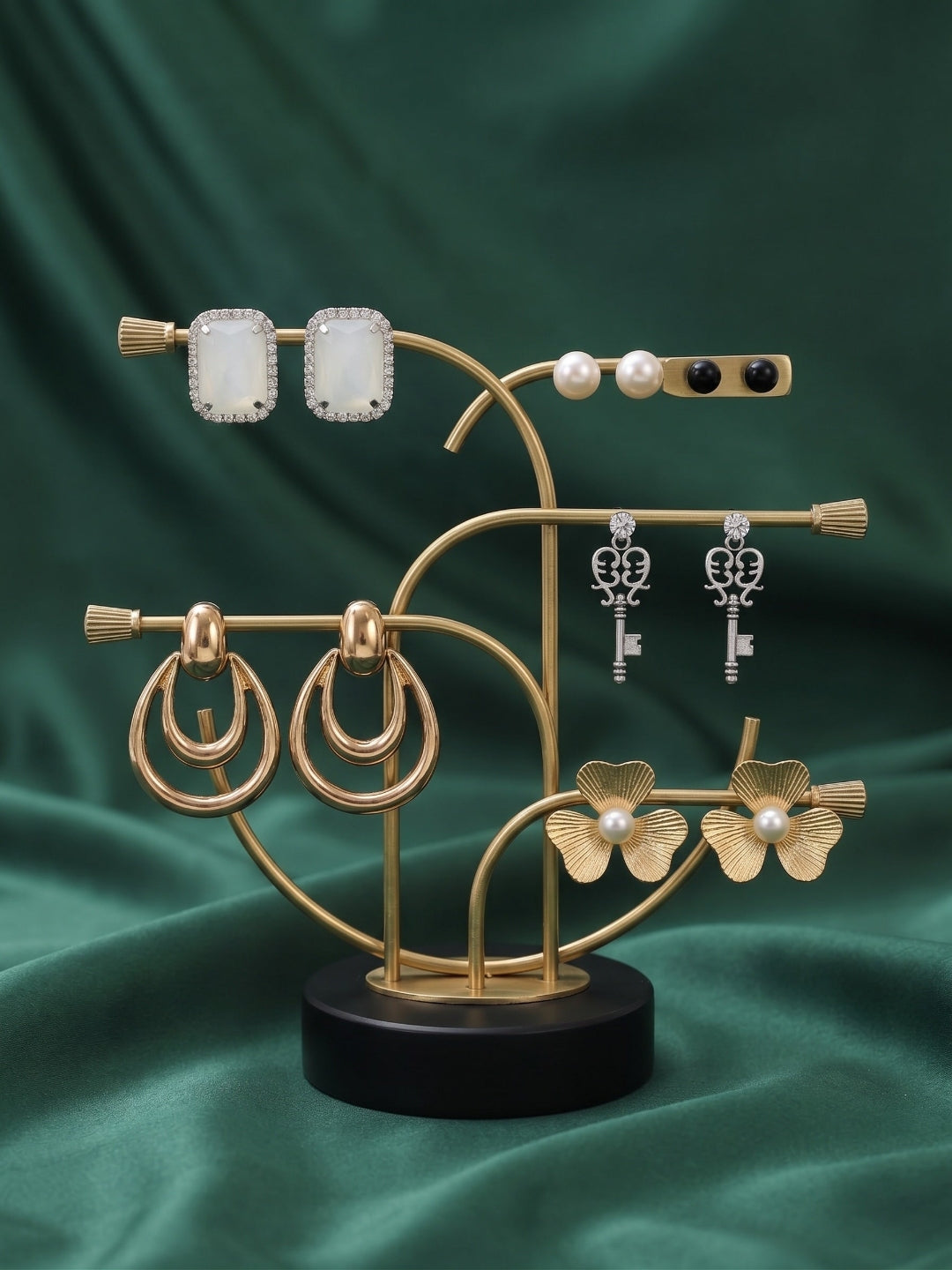 Set Of 4 Multi-Design Earrings Combo Pack