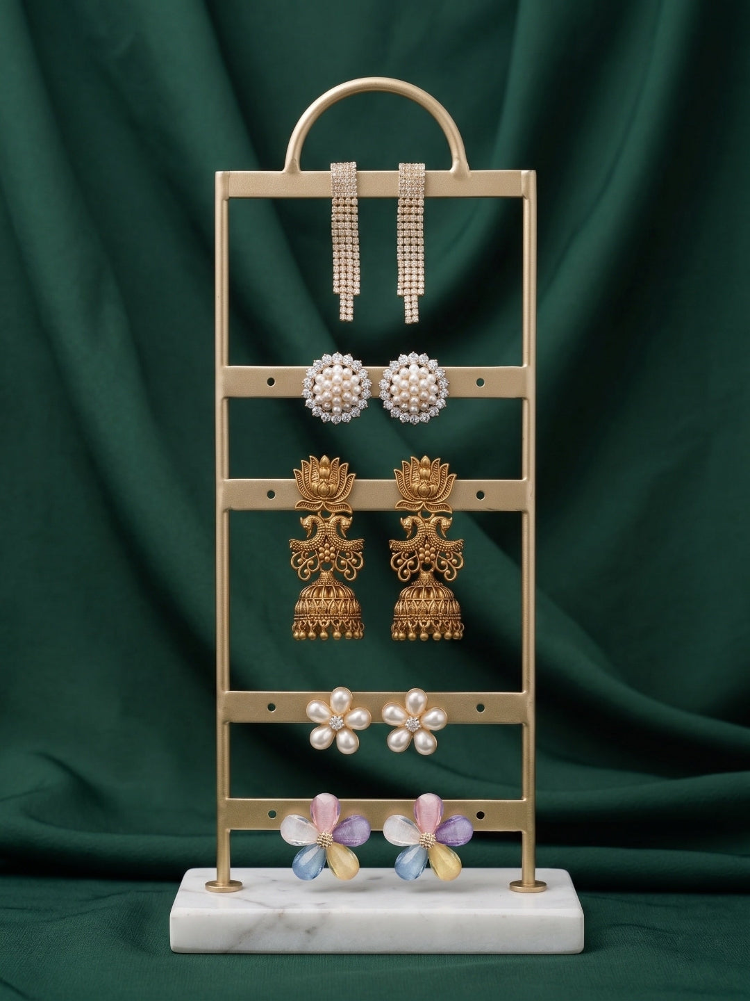 Set Of 5 Trendy Designs Combo Of Earrings