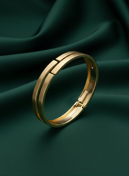 Premium Gold-Plated Bangle-Style Bracelet