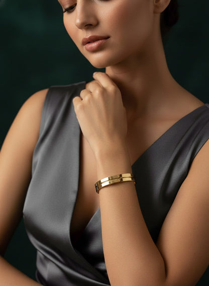 Golden Two-in-One Ring Bracelet