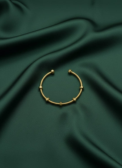 Fancy Gold Toned Cuff Bracelet