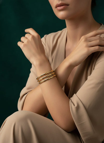 Fancy Stainless Steel Multi Layered Bracelet