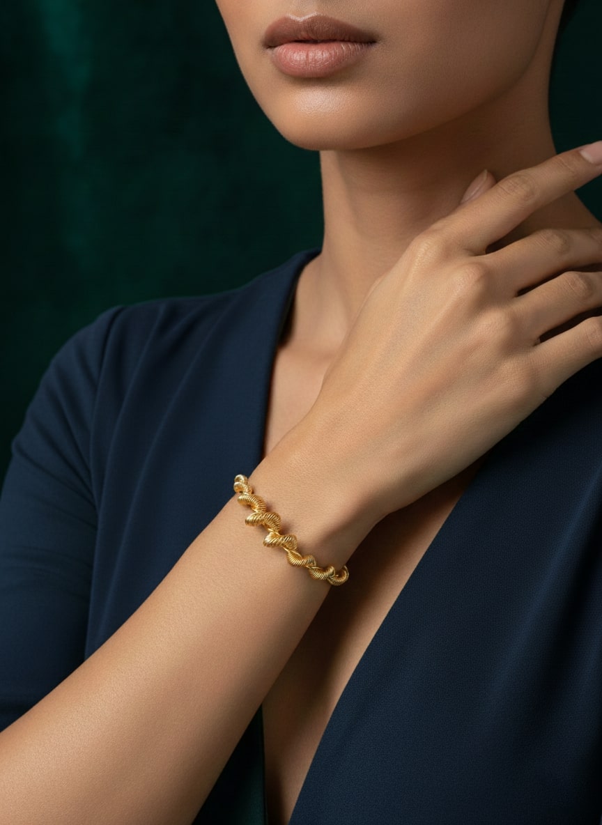 Beautiful  Bangle-Style Cuff Bracelet