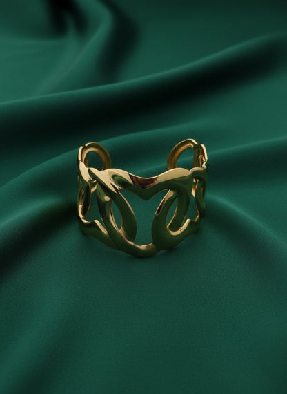 Premium Gold-Plated Bangle-Style Bracelet