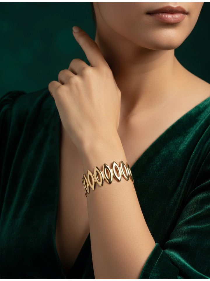 Premium Gold-Plated Slip-On Bracelet