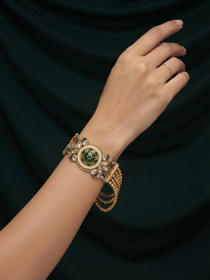 Gold Plated Fancy Diamod Trendy Bracelet