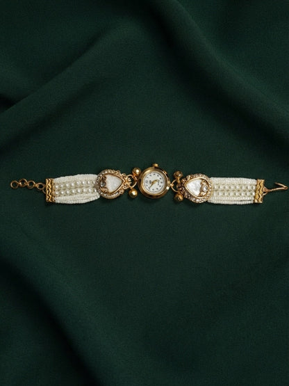 Gold Plated Fancy Diamod Watch Bracelet