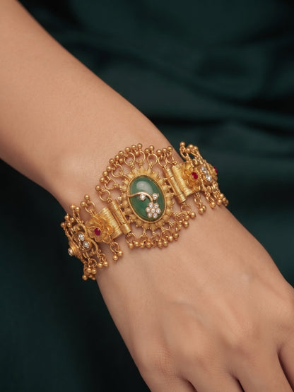 Gold Plated Fancy Diamod Trendy Bracelet