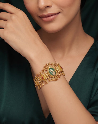 Gold Plated Fancy Diamod Trendy Bracelet