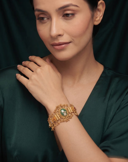 Gold Plated Fancy Diamod Trendy Bracelet