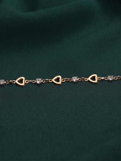 Gold Plated Fancy Diamod Trendy Bracelet