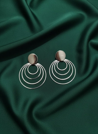 Antique Circular Shape Oxidised Earrings