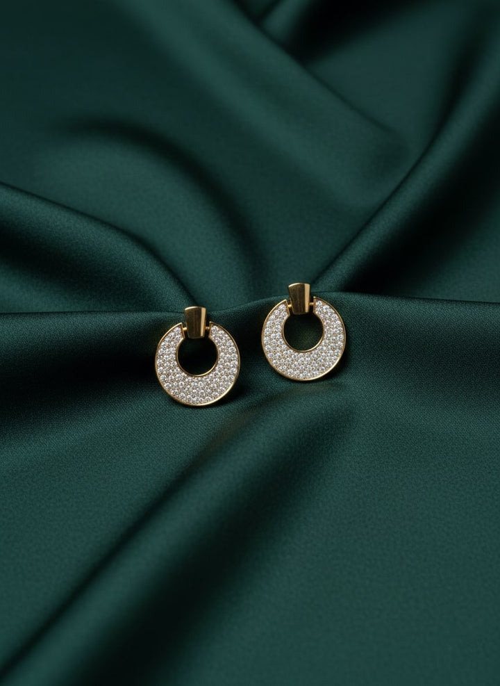 Golden AD Stones Beautiful Studs