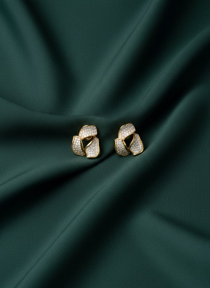 Golden AD Stones Beautiful Studs