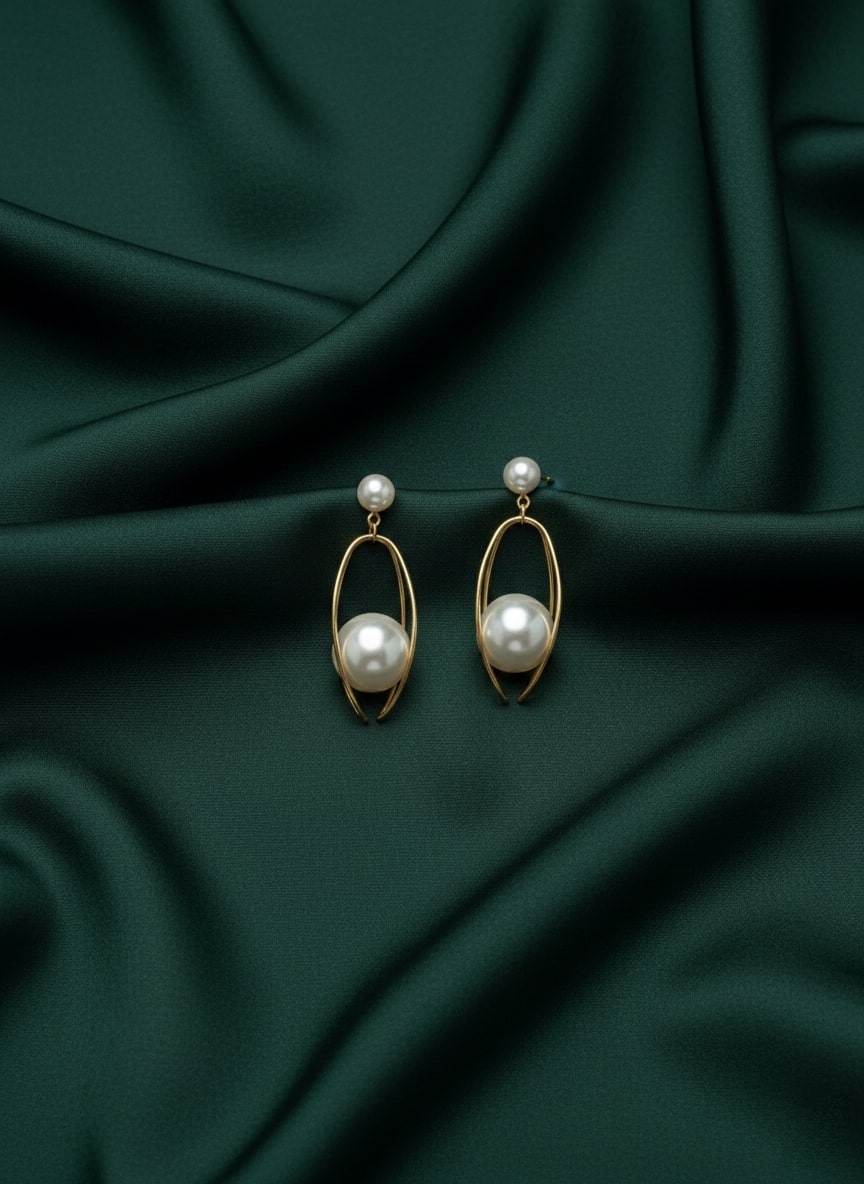 Fancy Pearl &amp; Beads Drop Earrings