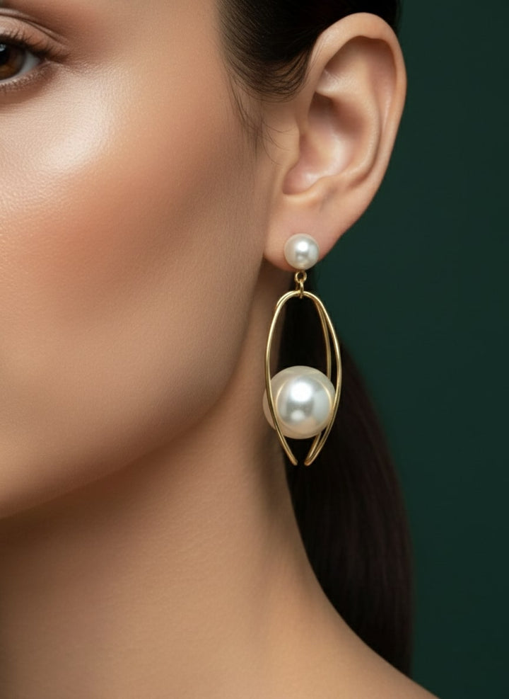 Fancy Pearl &amp; Beads Drop Earrings