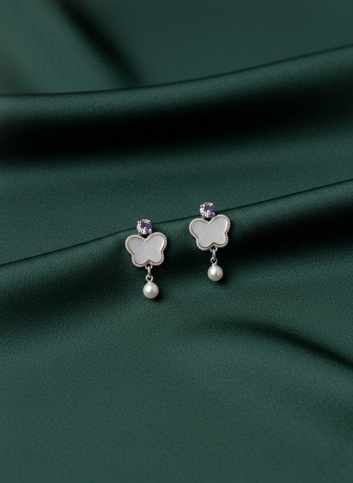 Butterfly Pearl &amp; Beaded Studs
