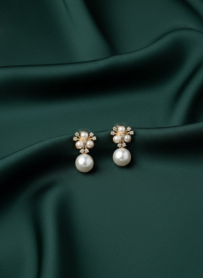 Trendy Pearls Beaded Drop Earring
