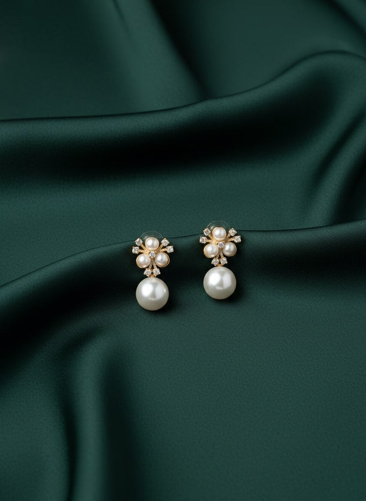 Trendy Pearls Beaded Drop Earring