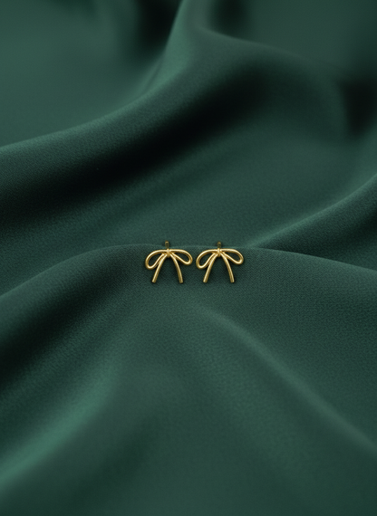 Golden Bow Studs