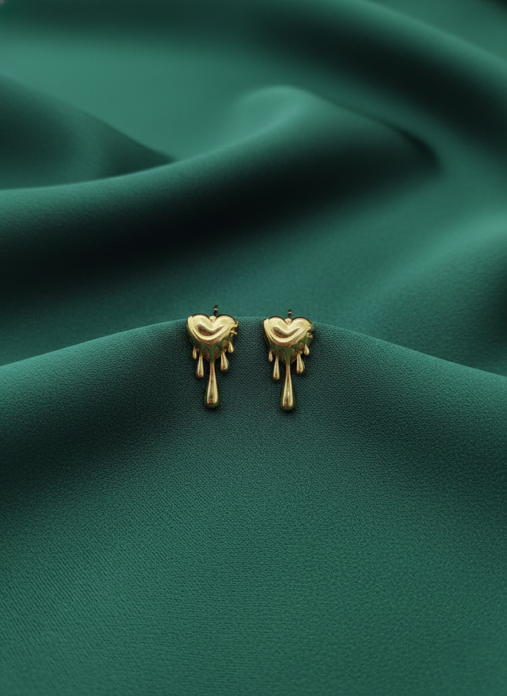 Golden Heart Studs