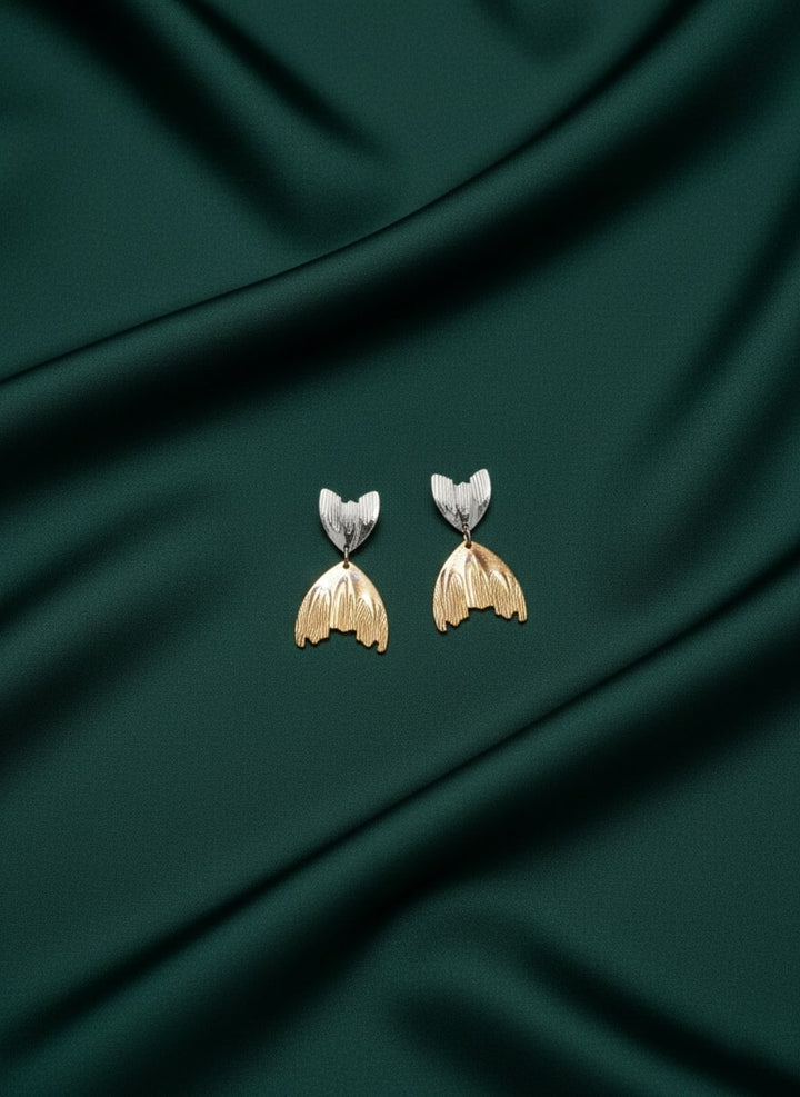Gold &amp; Silver Sea Shell Earring
