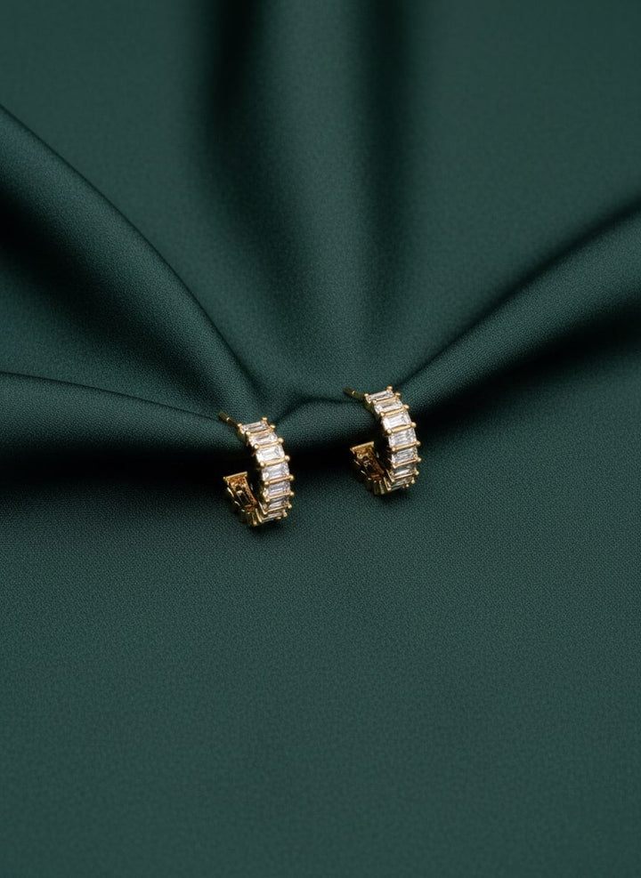 Fancy American Diamond Bali Hoops