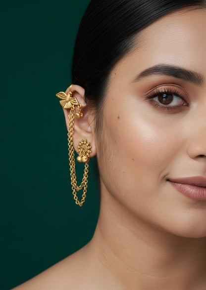 Women Gold Plated Kashmiri Earrings