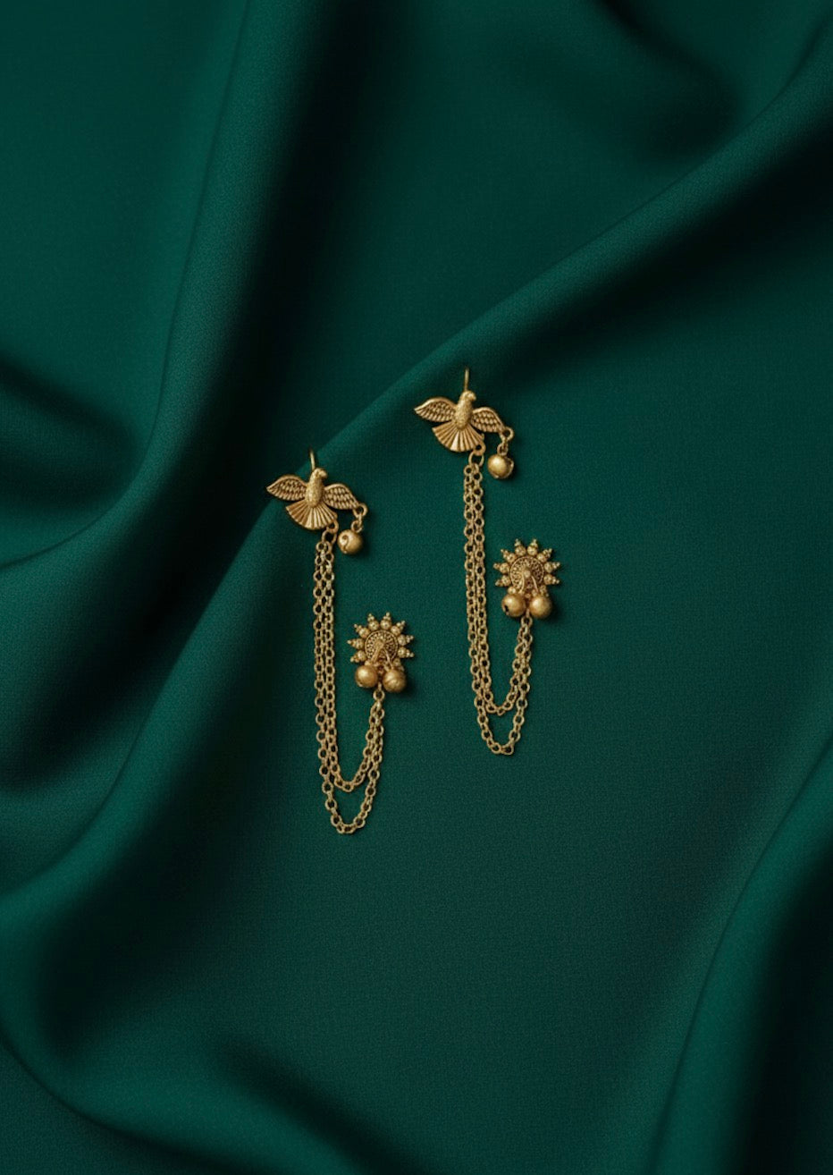 Women Gold Plated Kashmiri Earrings