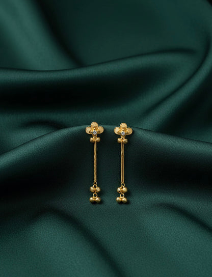 Women Gold Contemproary Long Chain Earing