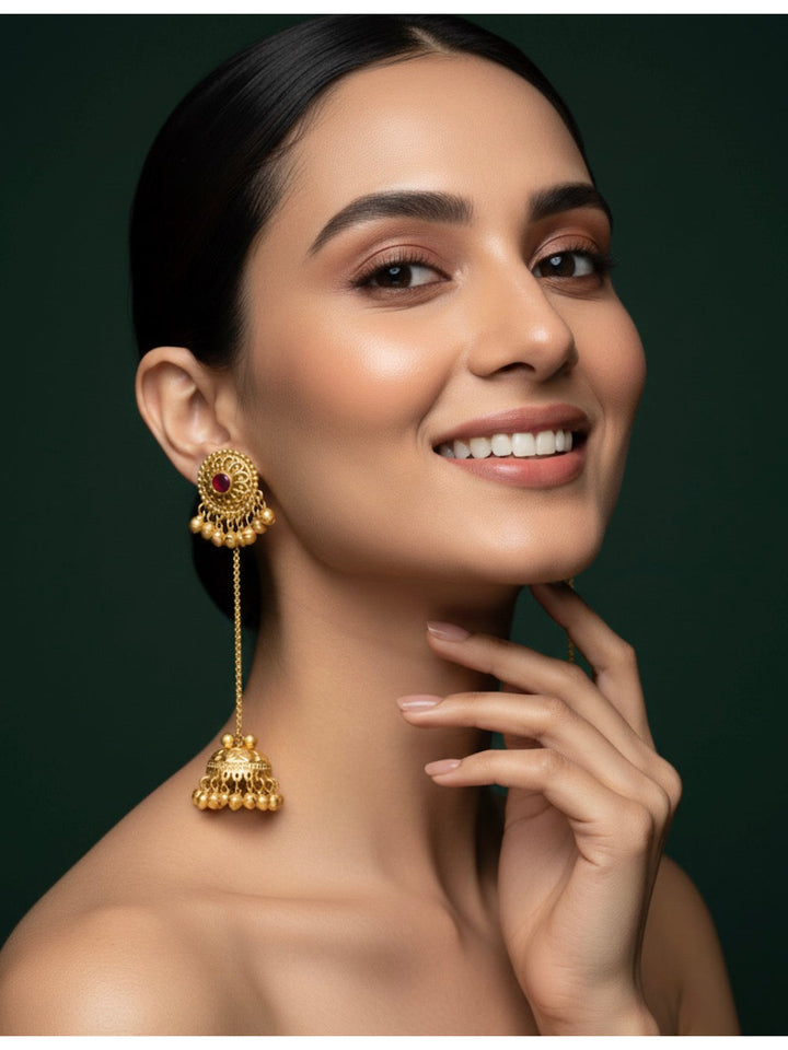 Trendy Gold Plated Kashmiri Earrings
