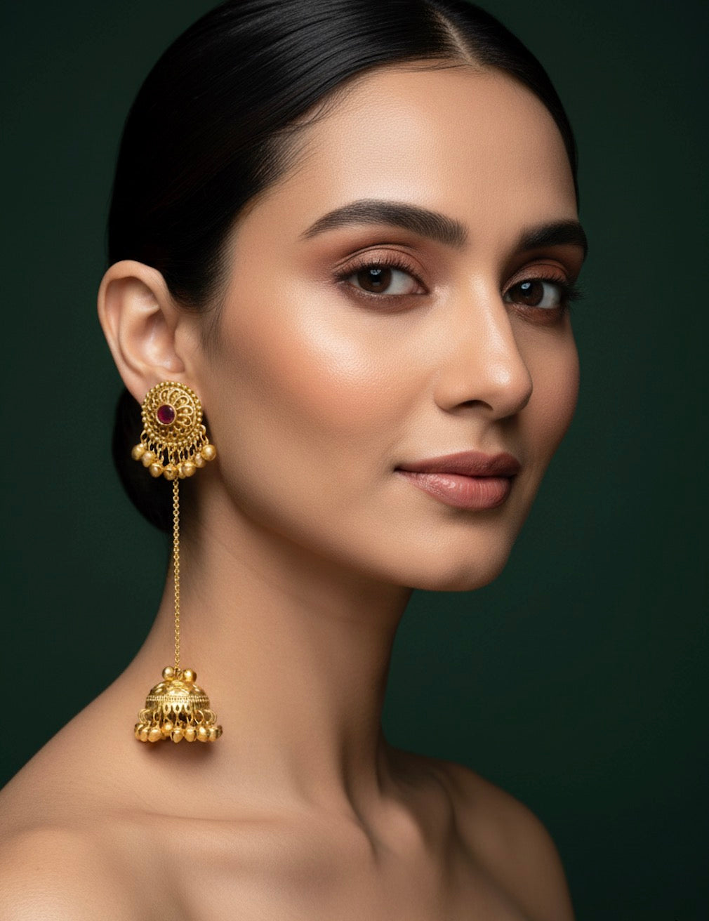 Trendy Gold Plated Kashmiri Earrings