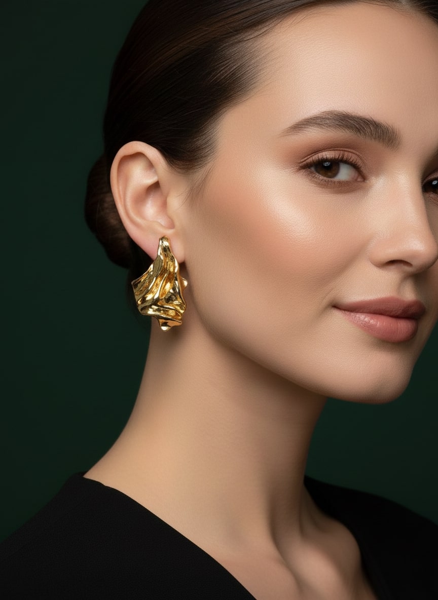 contemporary Style Unique Pattern Earrings