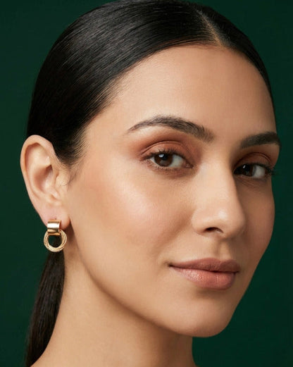 Pack of 2 Mini Pearls Studs & Rose gold Earrings