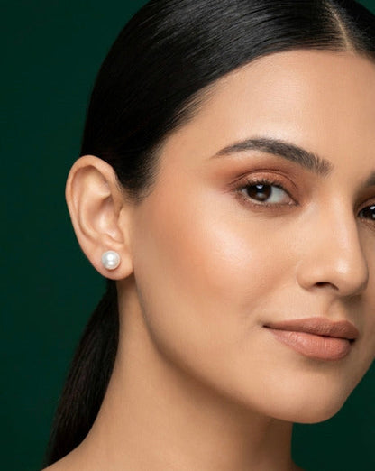 Pack of 2 Mini Pearls Studs & Rose gold Earrings