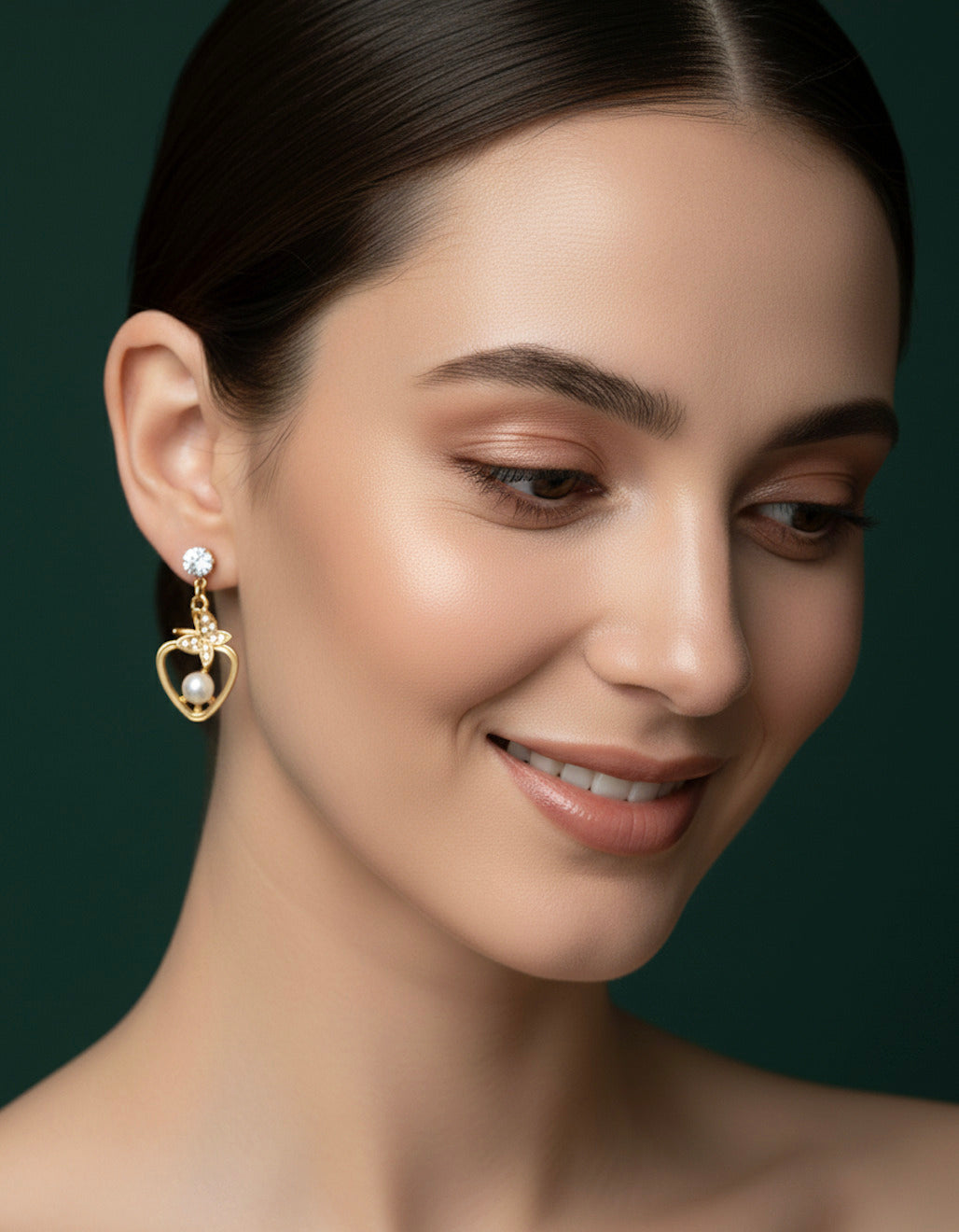 Fancy Diamond &amp; Pearls Drop Earrings