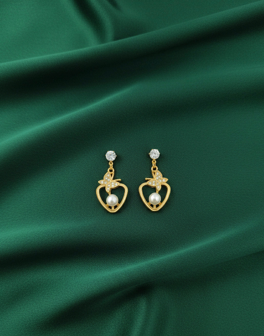 Fancy Diamond &amp; Pearls Drop Earrings