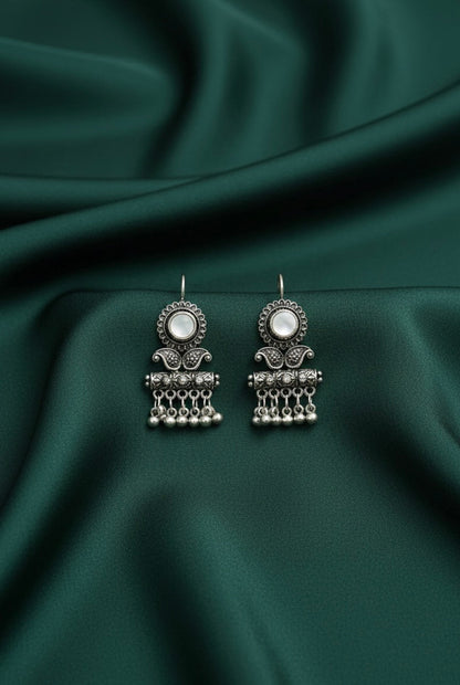 German Silver Ethnic Earrings