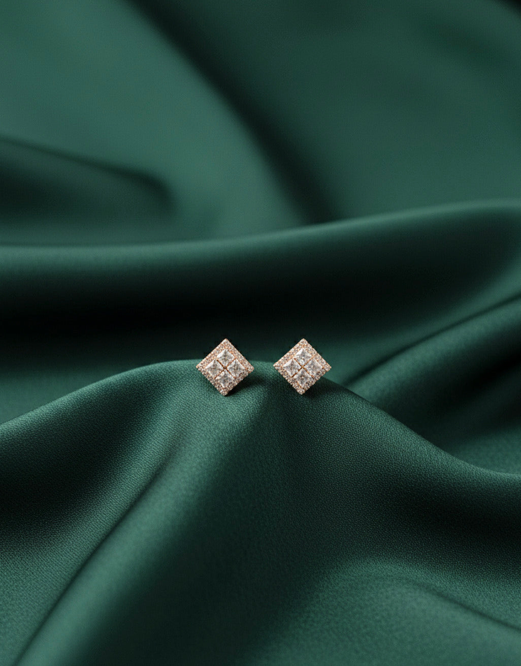 American Diamond Square Studs