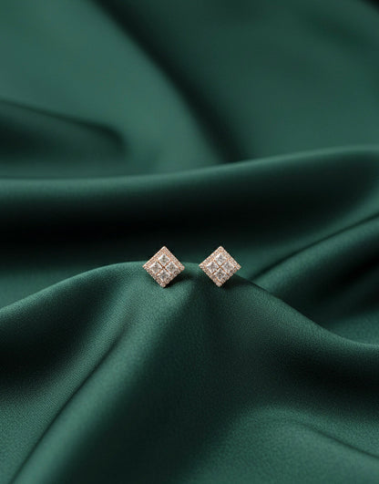 American Diamond Square Studs