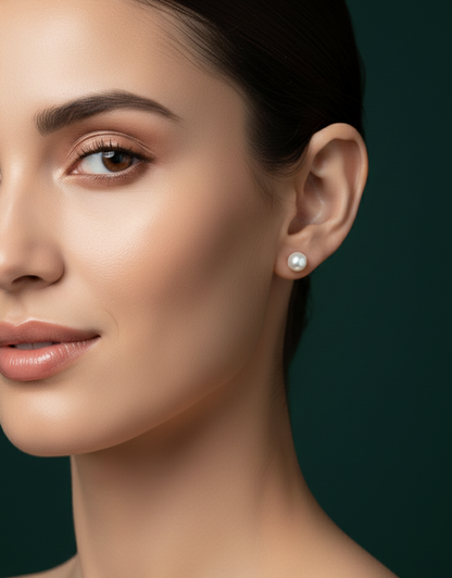 Two pairs of stud earrings