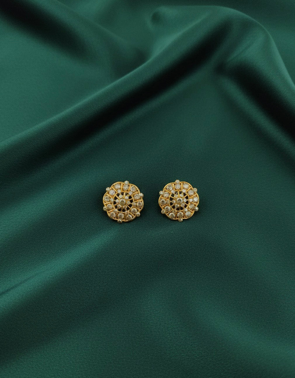 Beautiful Gold Looking Round Shape Studs