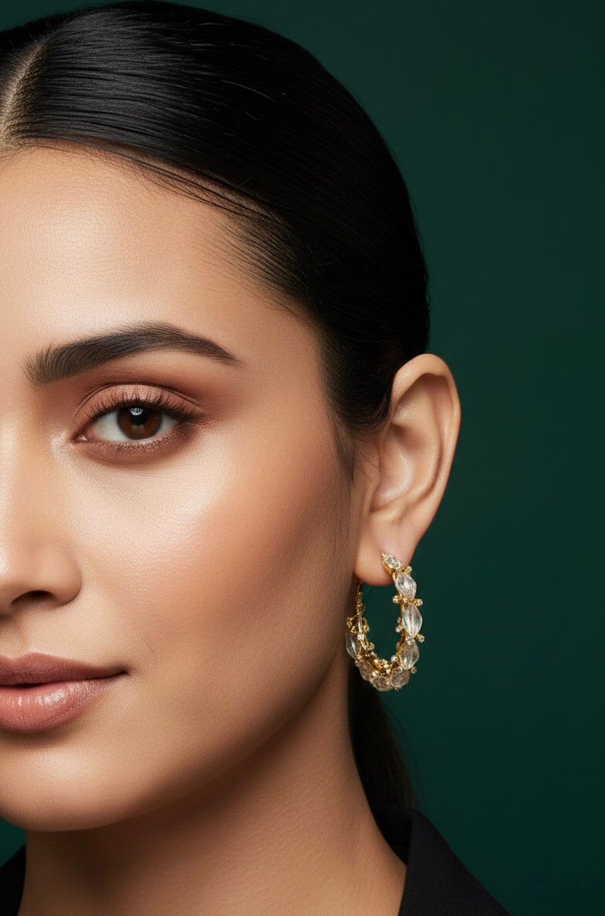 Artificial Beaded Hoops