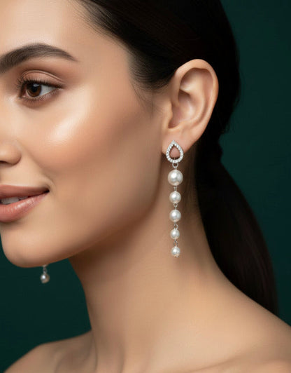 Trendy Pearls Earrings