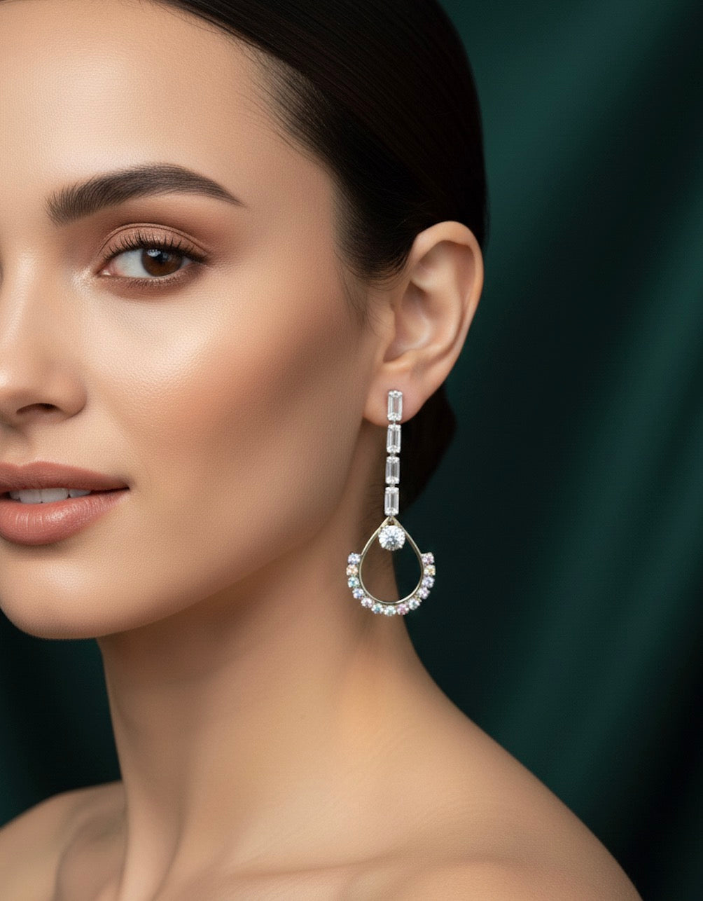 Fancy Beaded &amp; Diamond Earrings