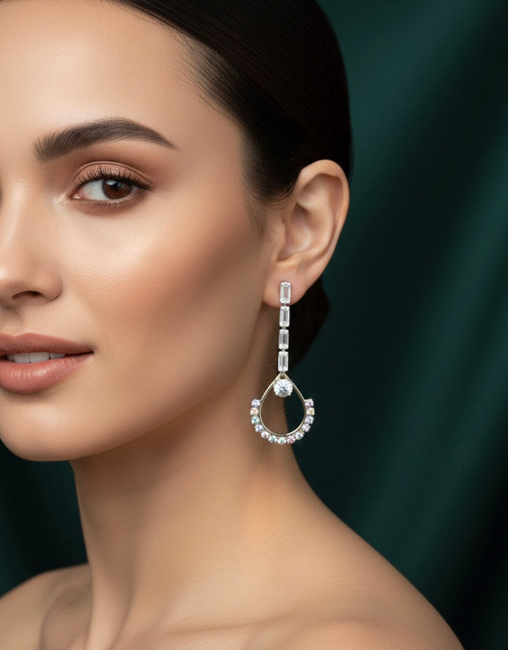 Fancy Beaded &amp; Diamond Earrings