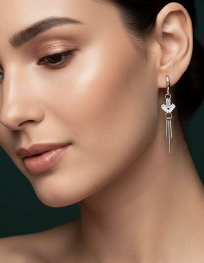 Trendy Fancy Diamond Tassels Earrings