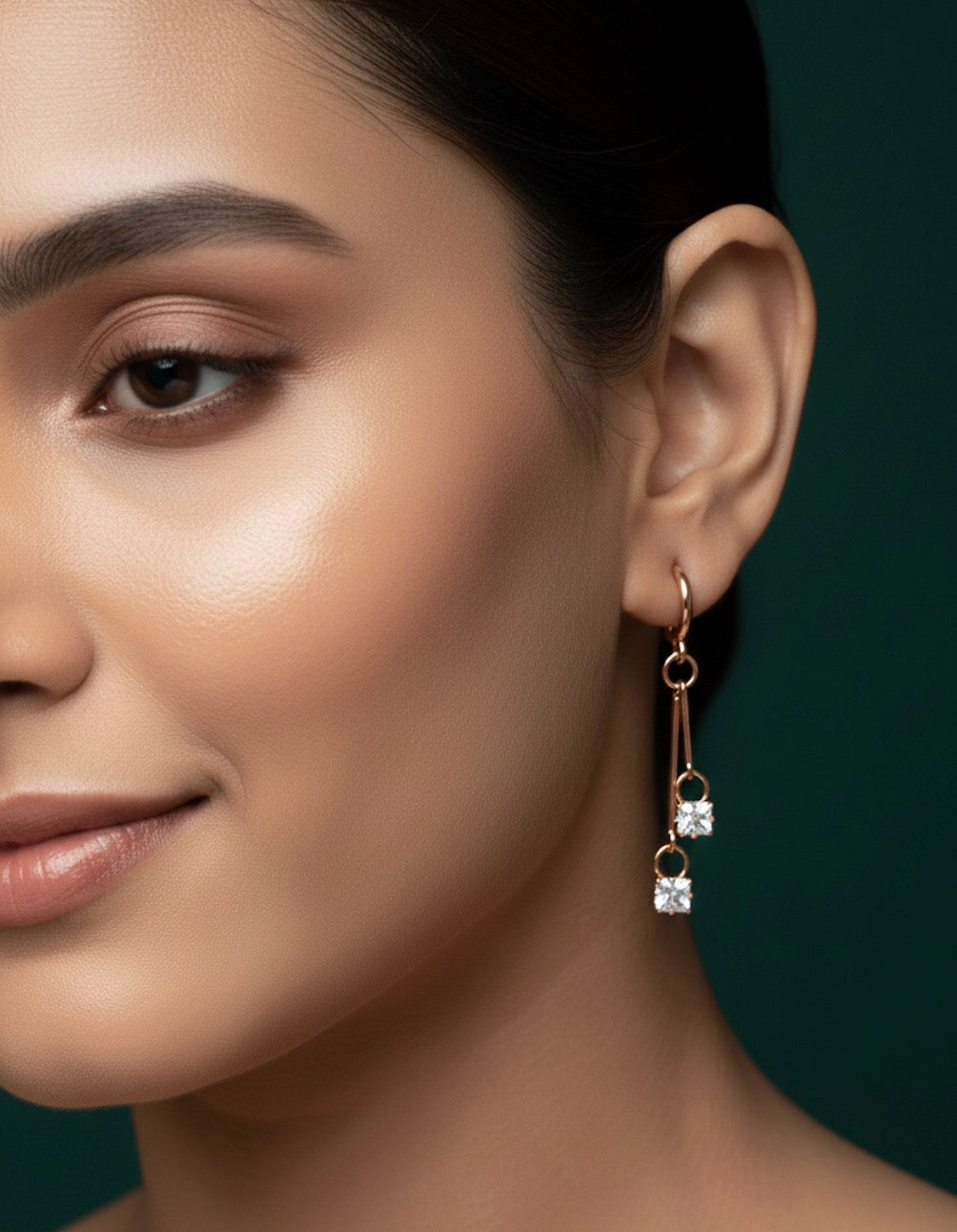 Gold Plated Diamond Tassels Earrings